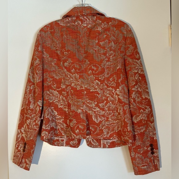 Bebe orange and gold floral blazer - Picture 2 of 3
